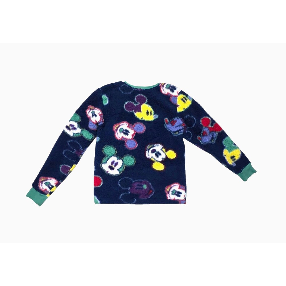 DISNEY Mickey Mouse Fleece Sherpa Pullover Top Sz XS Long Sleeves Soft Cozycore - Picture 4 of 8